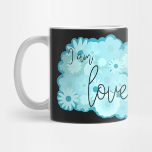 I am loved blue Mug